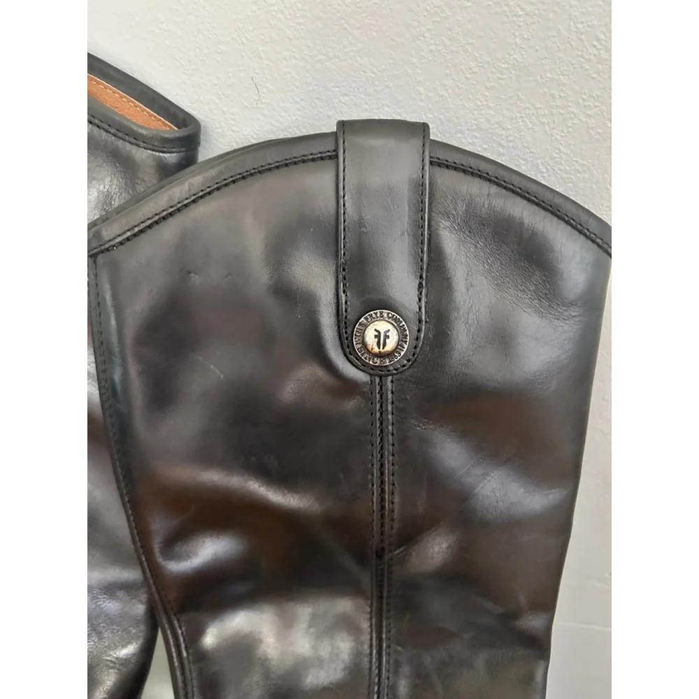 FRYE Melissa Button Leather Boots SZ 6 - Picture 3 of 11